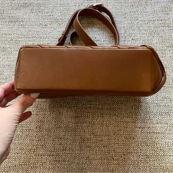 DUNE LONDON Woven Brown Leather Crossbody Bag - Picture 4 of 14